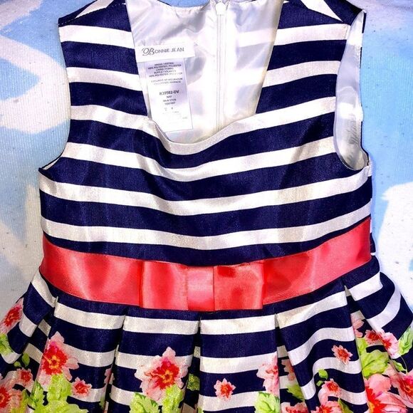 NWOT Girls Size 6 Bonnie Jean Sleeveless Floral Dress - Picture 3 of 9